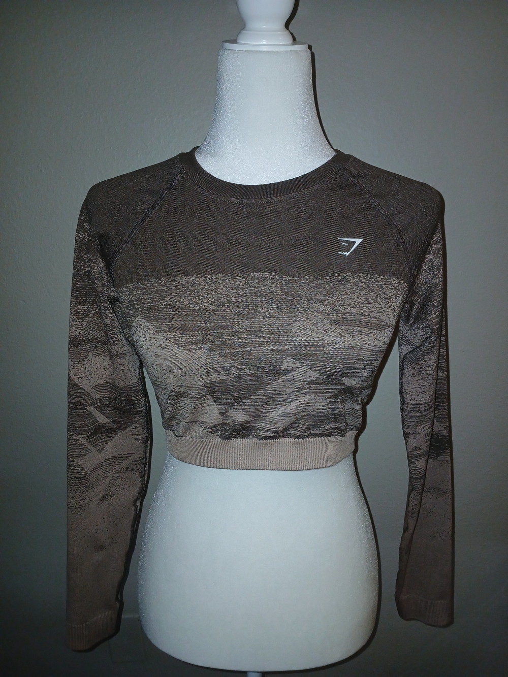 Gymshark Brown Seamless Long-Sleeve Crop Top